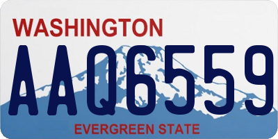 WA license plate AAQ6559