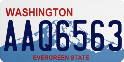 WA license plate AAQ6563