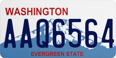 WA license plate AAQ6564