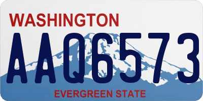 WA license plate AAQ6573