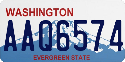 WA license plate AAQ6574