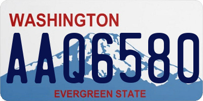 WA license plate AAQ6580