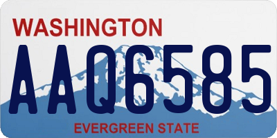 WA license plate AAQ6585