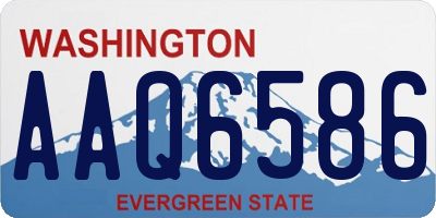 WA license plate AAQ6586