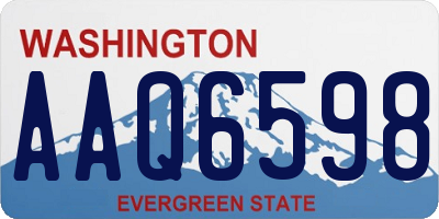 WA license plate AAQ6598
