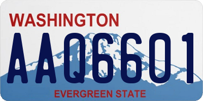 WA license plate AAQ6601