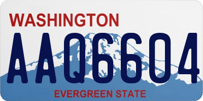 WA license plate AAQ6604