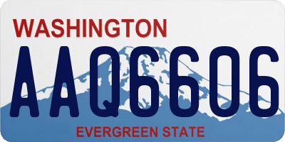 WA license plate AAQ6606