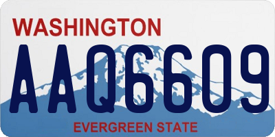 WA license plate AAQ6609