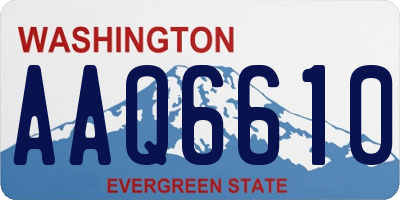WA license plate AAQ6610