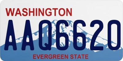 WA license plate AAQ6620