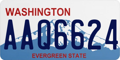 WA license plate AAQ6624