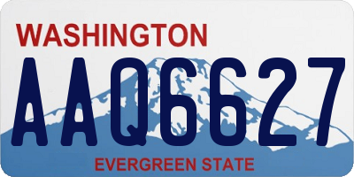 WA license plate AAQ6627