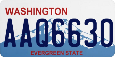 WA license plate AAQ6630