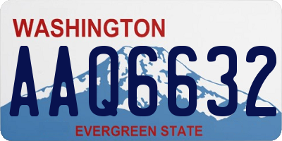 WA license plate AAQ6632