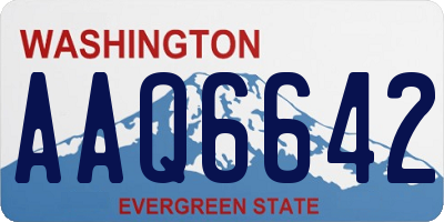 WA license plate AAQ6642