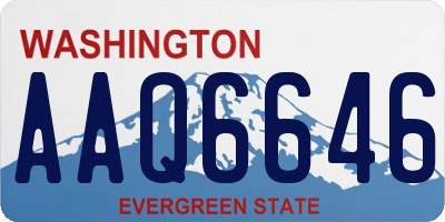 WA license plate AAQ6646