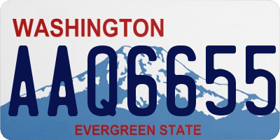 WA license plate AAQ6655