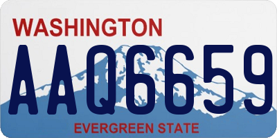 WA license plate AAQ6659