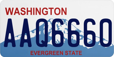 WA license plate AAQ6660