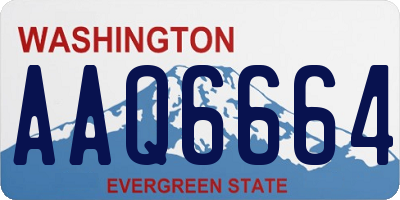 WA license plate AAQ6664