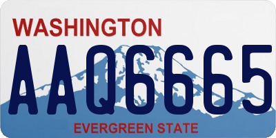 WA license plate AAQ6665