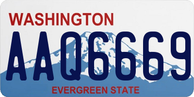 WA license plate AAQ6669