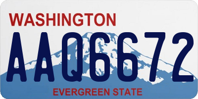 WA license plate AAQ6672