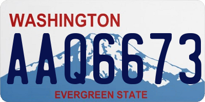 WA license plate AAQ6673