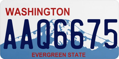 WA license plate AAQ6675