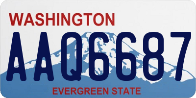 WA license plate AAQ6687