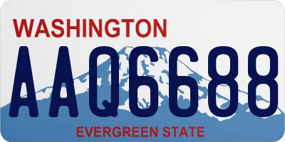 WA license plate AAQ6688