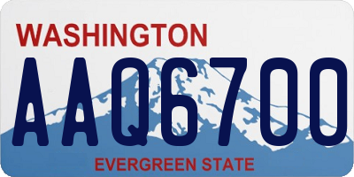 WA license plate AAQ6700