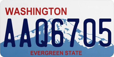 WA license plate AAQ6705