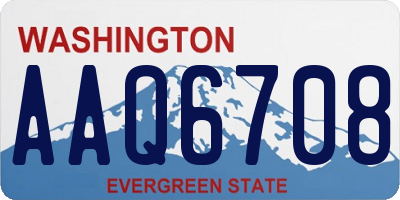 WA license plate AAQ6708