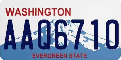 WA license plate AAQ6710