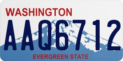 WA license plate AAQ6712