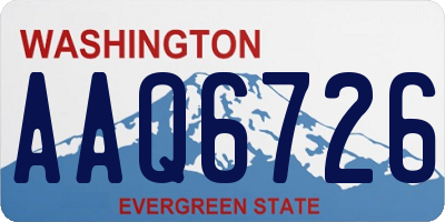 WA license plate AAQ6726