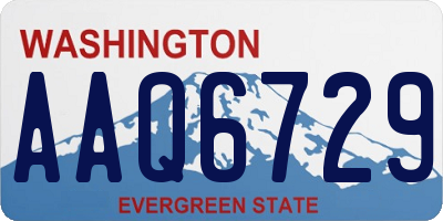 WA license plate AAQ6729