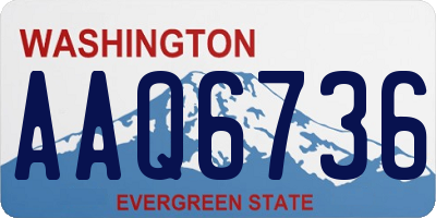 WA license plate AAQ6736