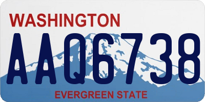WA license plate AAQ6738