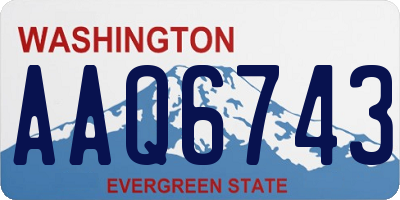 WA license plate AAQ6743