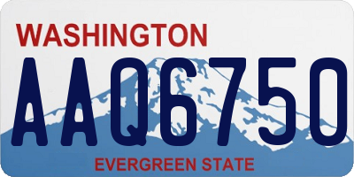 WA license plate AAQ6750