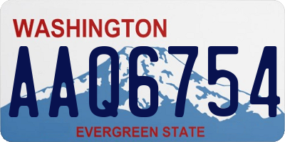 WA license plate AAQ6754