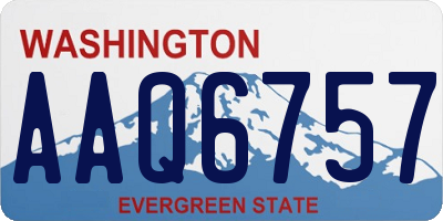 WA license plate AAQ6757