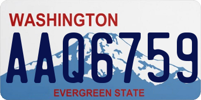 WA license plate AAQ6759