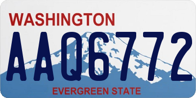 WA license plate AAQ6772