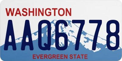 WA license plate AAQ6778