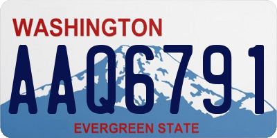 WA license plate AAQ6791