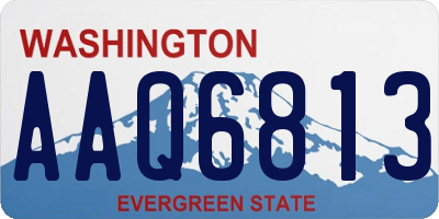 WA license plate AAQ6813